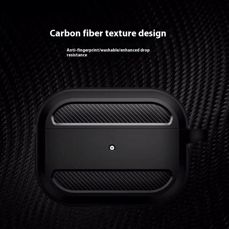 Creative Carbon Fiber Patterned Headphone Protective Case